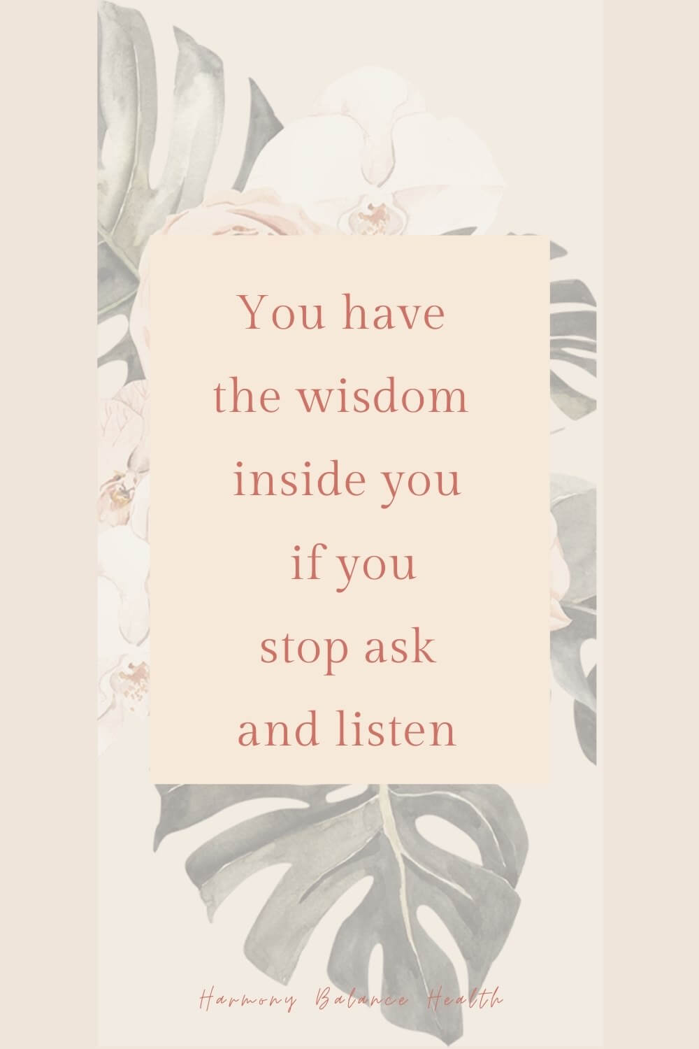 The wisdom is inside you 